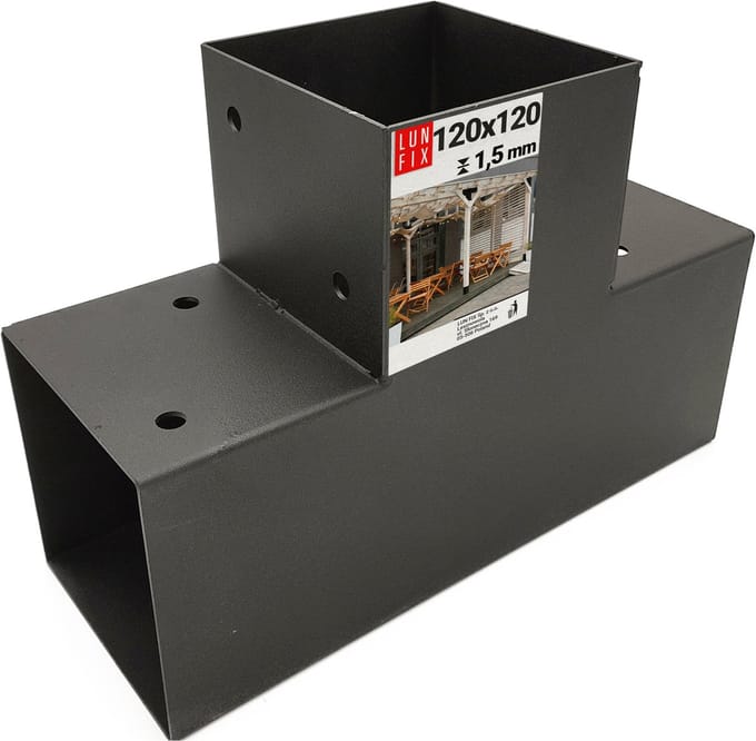 LUN FIX - Postverbinder - 90° - 122x266x326x2 - Eckverbinder