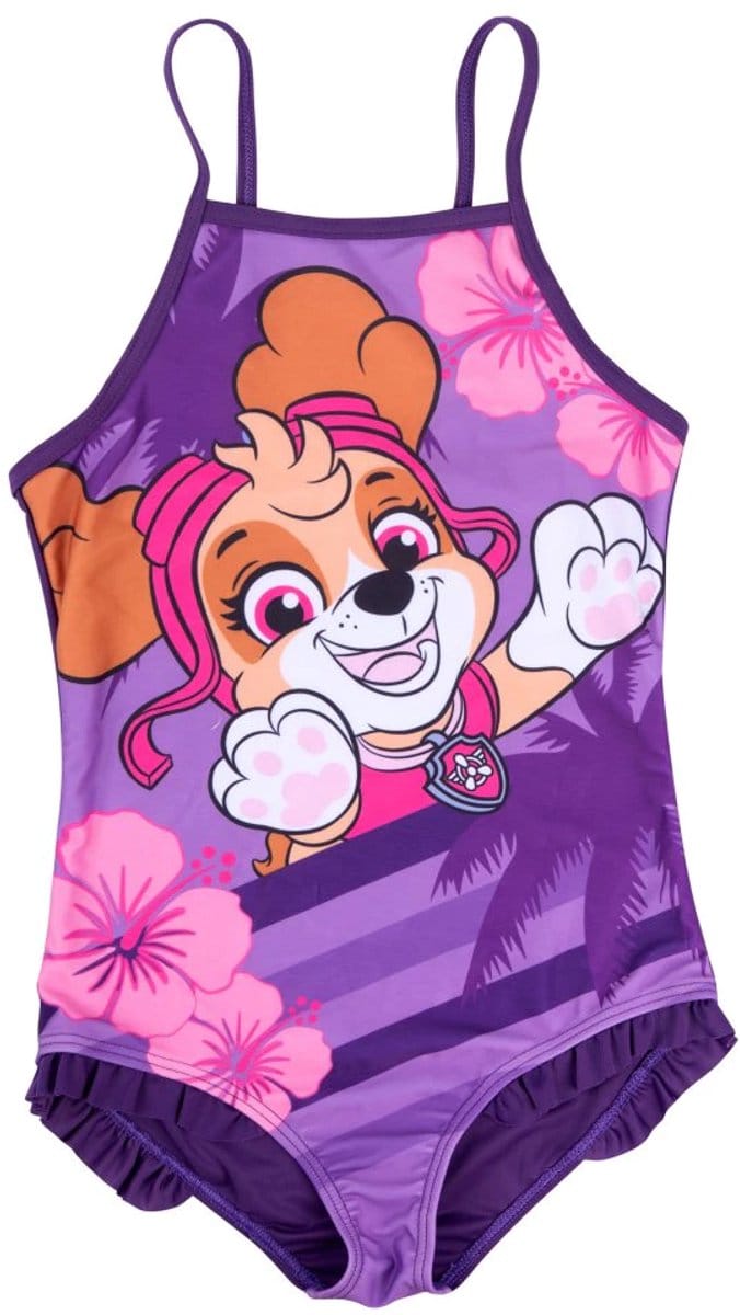 Paw Patrol Badpak / Zwemkleding - Skye - Paars - Maat 98/104