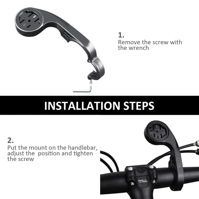 Fietscomputer Mount Out Front Racefiets Computer Mount Bracket Bike Mount voor Bicycle Edge zwart