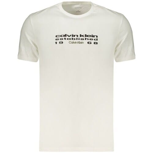 Calvin Klein Witte Katoenen Mannen T-Shirt