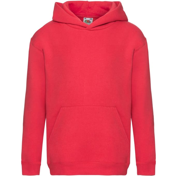 Fruit of the Loom Sweatshirt met capuchon voor kinderen/Kinderen (Rood)