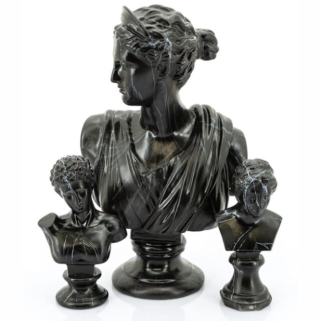 Eve - black marble - 11x10 x 25 cm