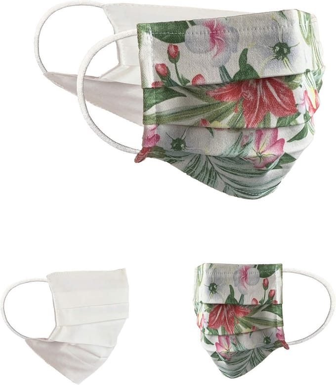Set van 2 Unisex Reversible Mondmaskers van 100% Katoen - Wasbaar en Comfortabel