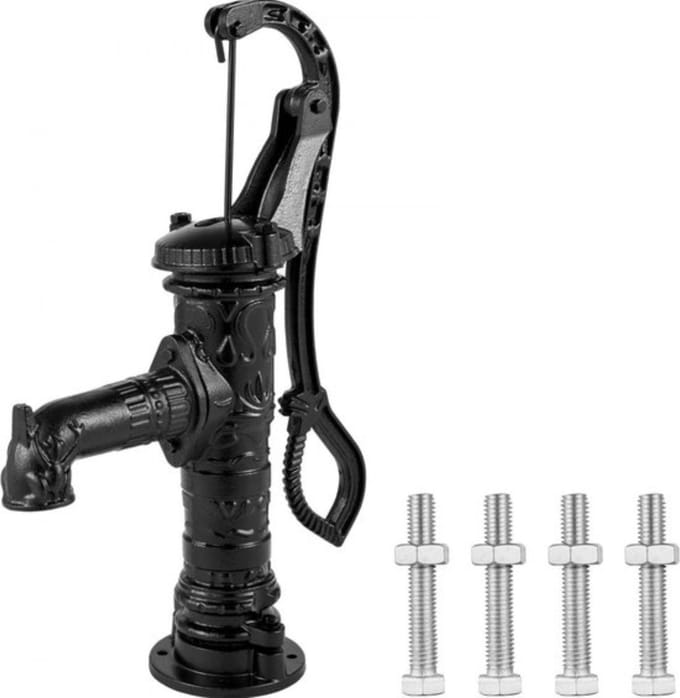 Waterpomp - Gietijzer - Wateruitlaat - 22cm - Handdrukpomp