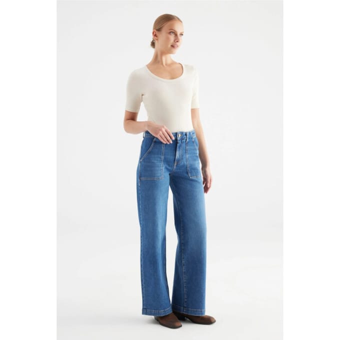 Cup of Joe Lulu wide leg jeans medium blue