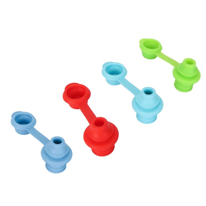 4 Stuks Tuitdop Flesdop Tuit Siliconen Flesdop Sippy Tuit voor Kinderen L red
