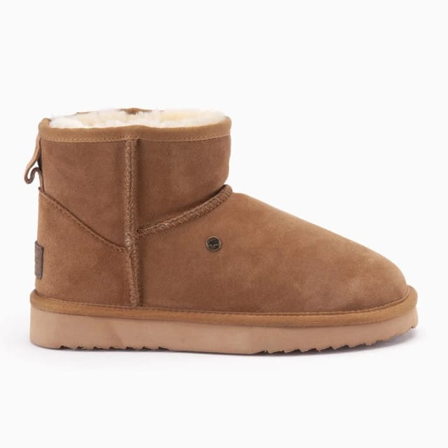 Warmbat Wallaby Suede Boot Dames Laarzen - Cognac