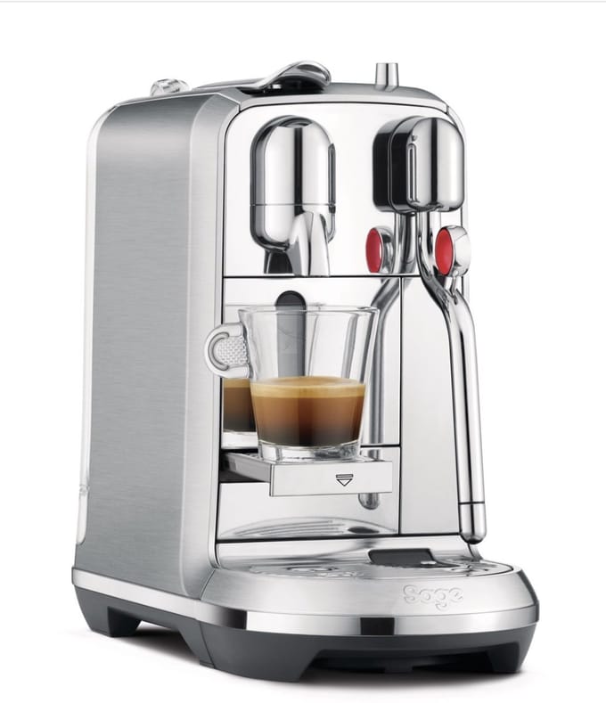 Nespresso Sage Creatista® Plus - Brushed Stainless Steel SNE800BSS Nespresso Koffiecupmachine