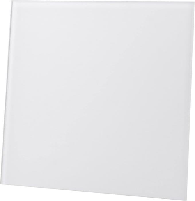 Ventilatierooster met Echt Glas Designfront Verwisselbaar Wit Zilver Goud 175x175 mm