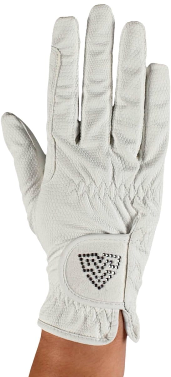 Paardrijhandschoenen Vincere Tech Duro SW - maat 6.5 - White/Crystal