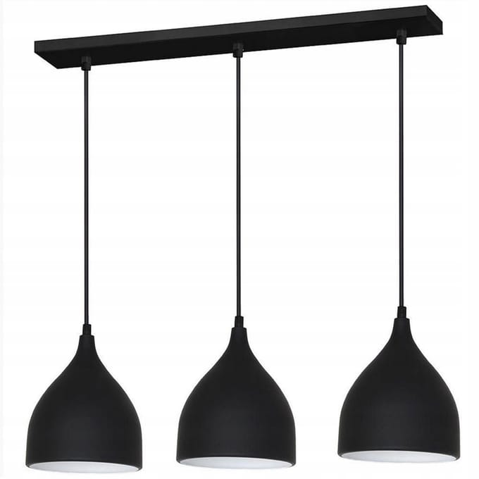 Hanglamp Loft Zwart 3x E27 Modern Design