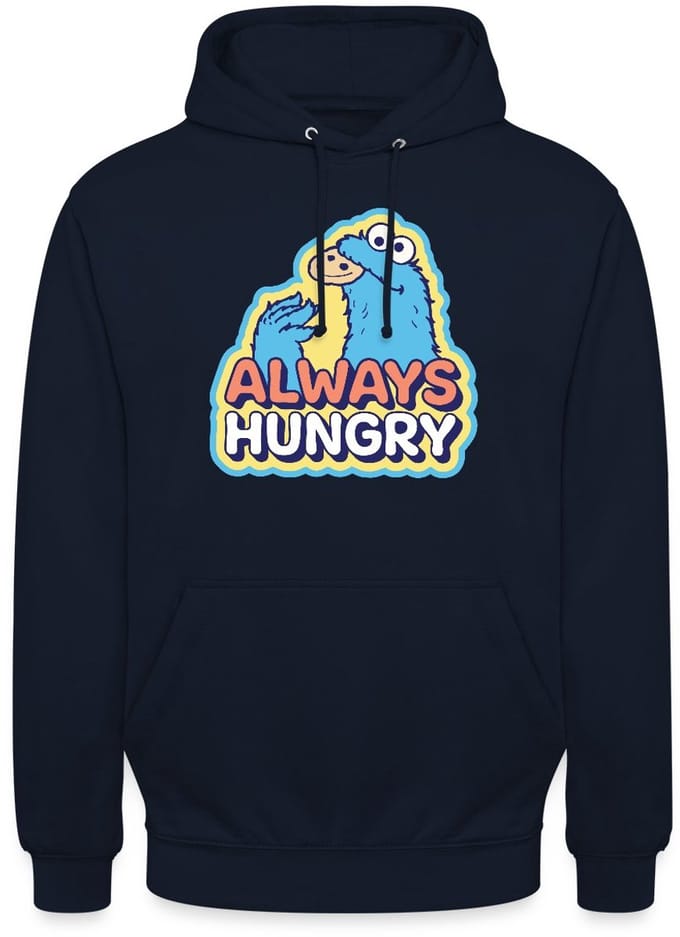 Sesamstraat Koekiemonster Altijd Hongerig Hoodie Unisex