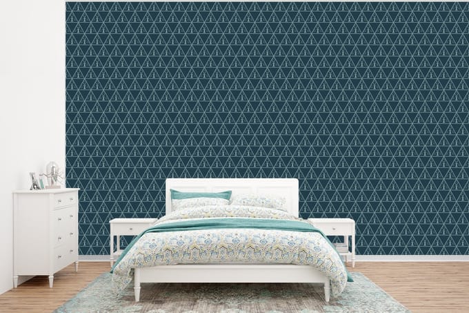 Behang - Fotobehang Design - Jongens - Driehoek - Kind - Breedte 320 cm x hoogte 240 cm