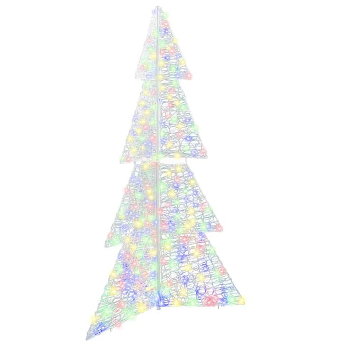 vidaXL Kerstboom 240 LED's Multikleur 180 cm Acryl