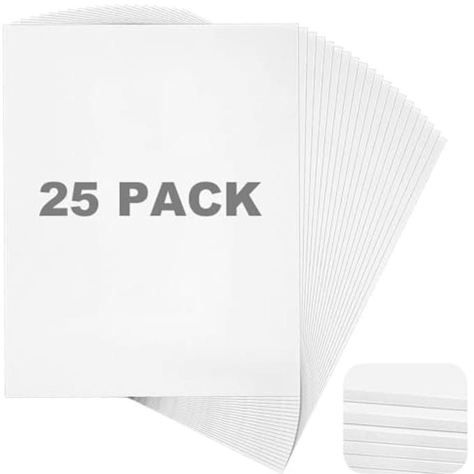 25 Stuks Witte Schuimplaten A4 voor Modelbouw en Creatieve Projecten