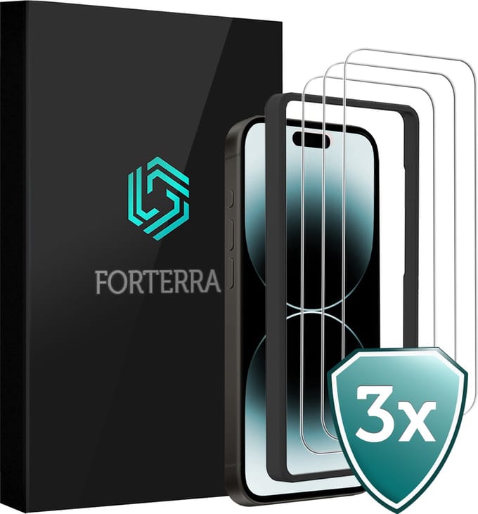 Screenprotector 3 Stuks - Geschikt voor Apple iPhone 14 Pro Max - Met Installatie Frame - Beschermglas - Gehard Glas - Tempered Glass - Screen Protector
