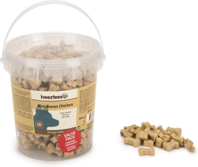 Beeztees mini bones - hondensnoepjes - hondensnack - chicken 500 gram