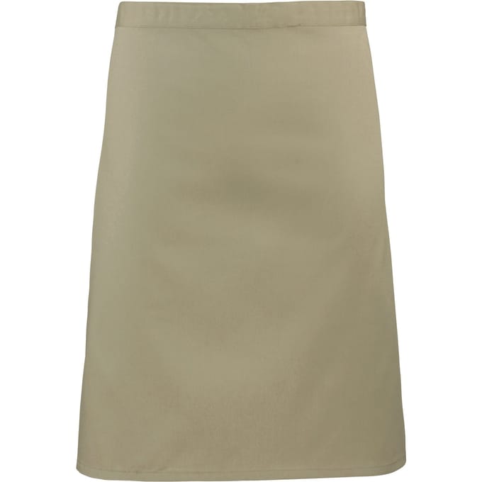 Premier Dames/Dames Mid-Length Apron (Pakket van 2) (Khaki)