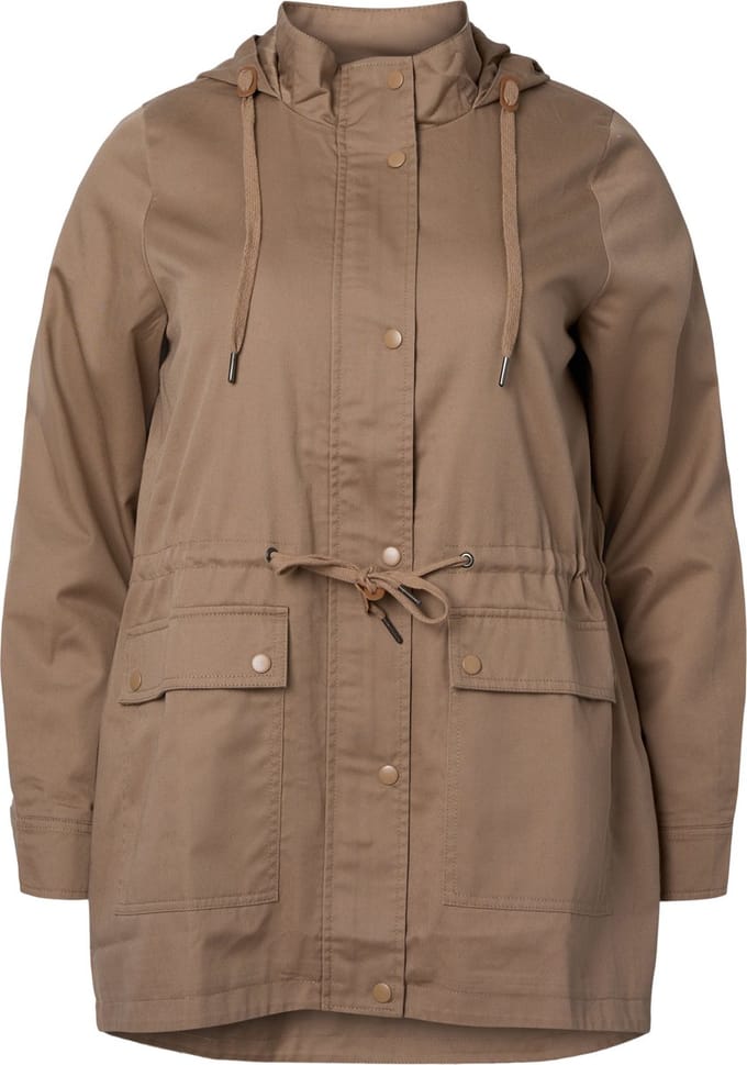 Lange parka met capuchon en zakken