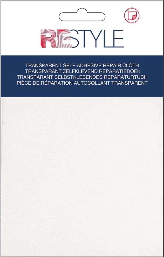 Restyle Zelfklevende Nylon Reparatiedoek 10 x 20 cm transparant