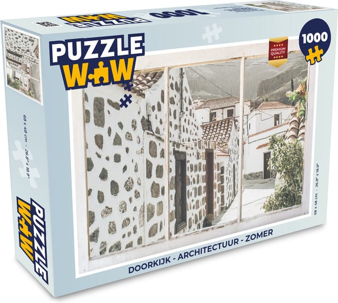 Puzzel Doorkijk - Architectuur - Zomer - Legpuzzel - Puzzel 1000 stukjes volwassenen