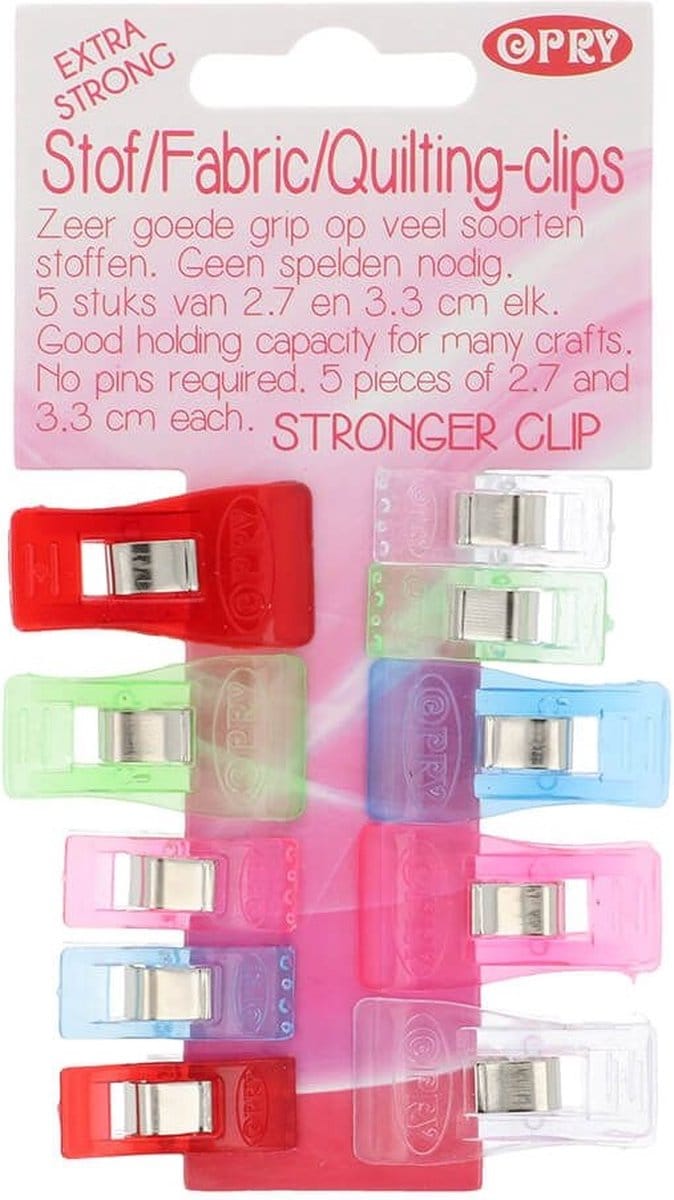 Opry Stof en quilting clips extra sterk 27-33 mm