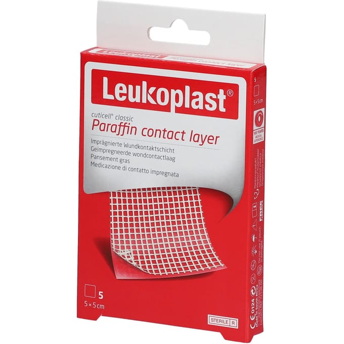 Leukoplast Cuticell® Classic Zalfgaas 5 cm x 5 cm 5 stuks