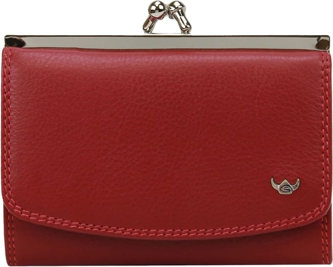Golden Head Leren portemonnee Polo RFID Protect Bügelbörse 2255 Rot donkerrood