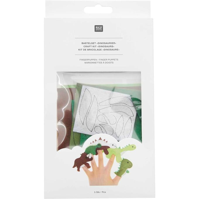 Knutselkit vingerpoppen "Dinos"
