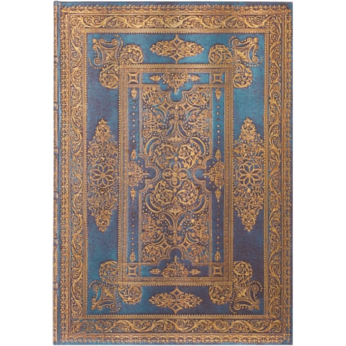 Paperblanks cahier, blue luxe, hardcover, formaat grande 21 x 30 cm, blanco
