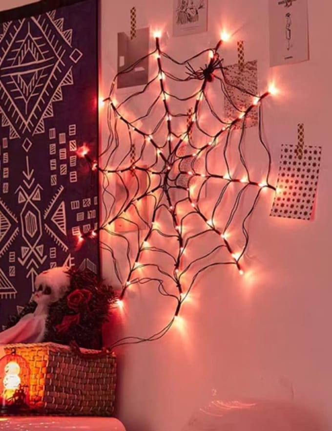 CHAKS - LED-licht spinnenweb 1m
