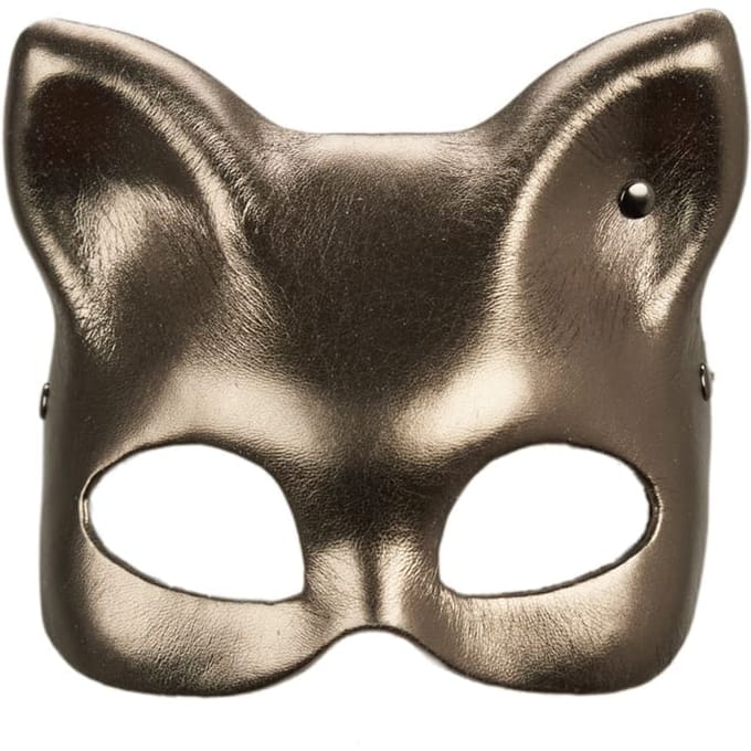 Asche & Gold | Katten Masker | BDSM Mask | Goud
