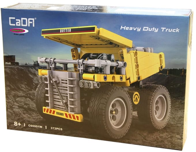 Jamara Constructiespeelgoed - 402852 CaDa Bricks - Kiepwagen - Zware vrachtwagen Bouwstenen set - Jamara