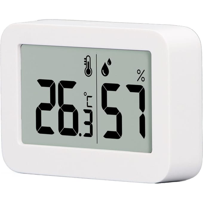 Thermometer Hygrometer LCD Display AM PM Fahrenheit Celsius Schakelbaar Real-Time Monitoring Datum Klok Mini black