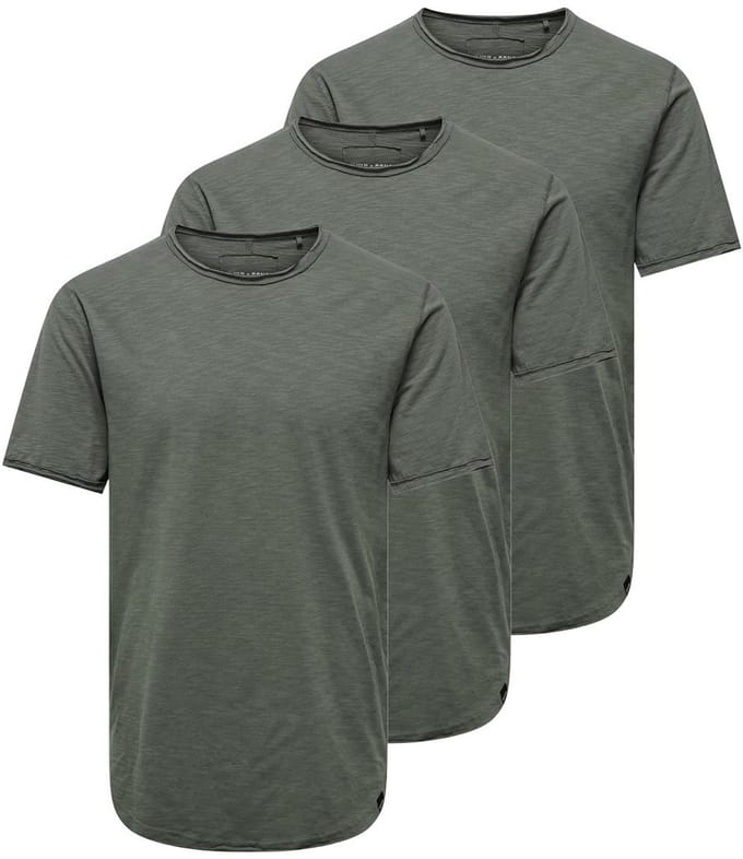 Only & Sons Heren t-shirt 3 pack ONSBENNE