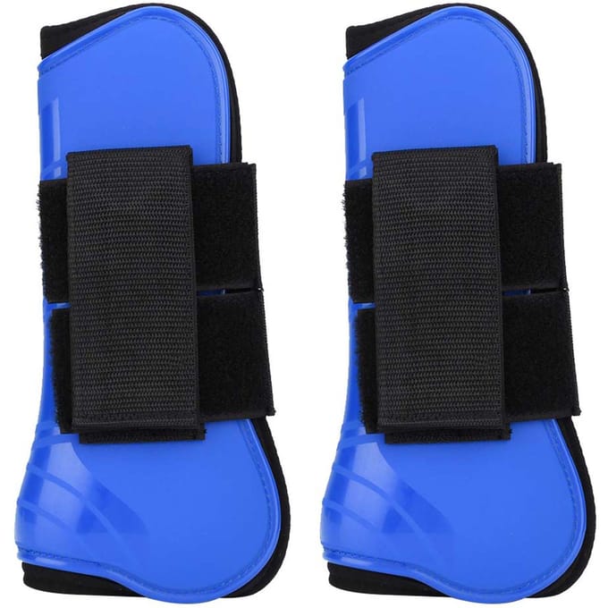 1 paar paardenspringbeenbeschermers ondersteunende wikkel ruiteruitrusting(Blauw) blue