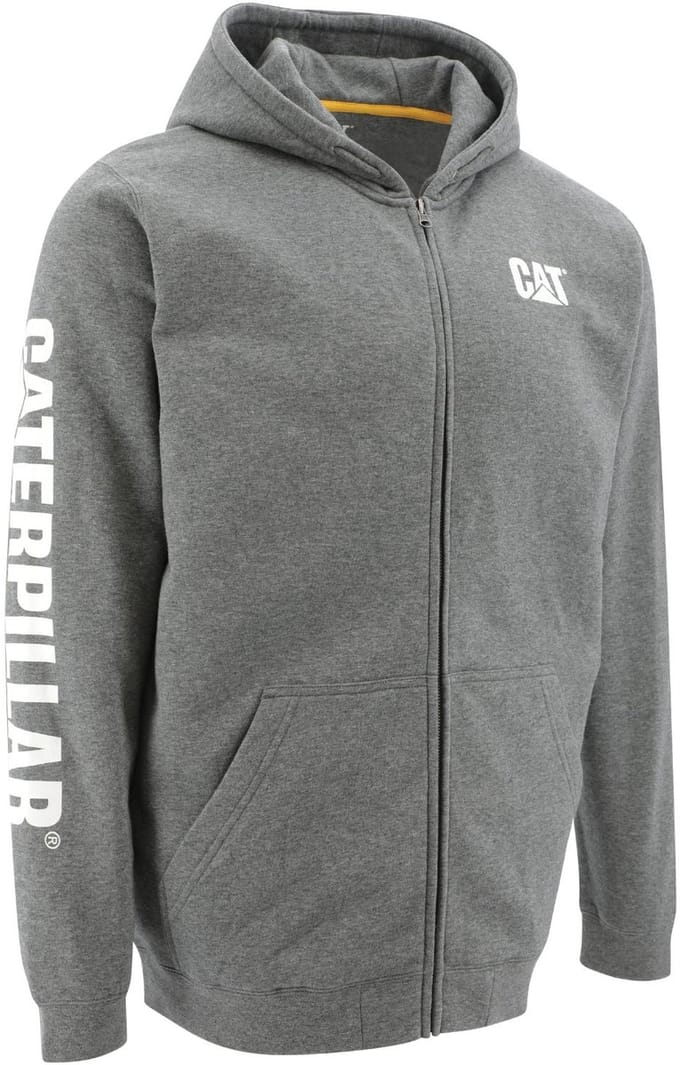 CAT Zip Hoodie Midweight Maat M Grijs
