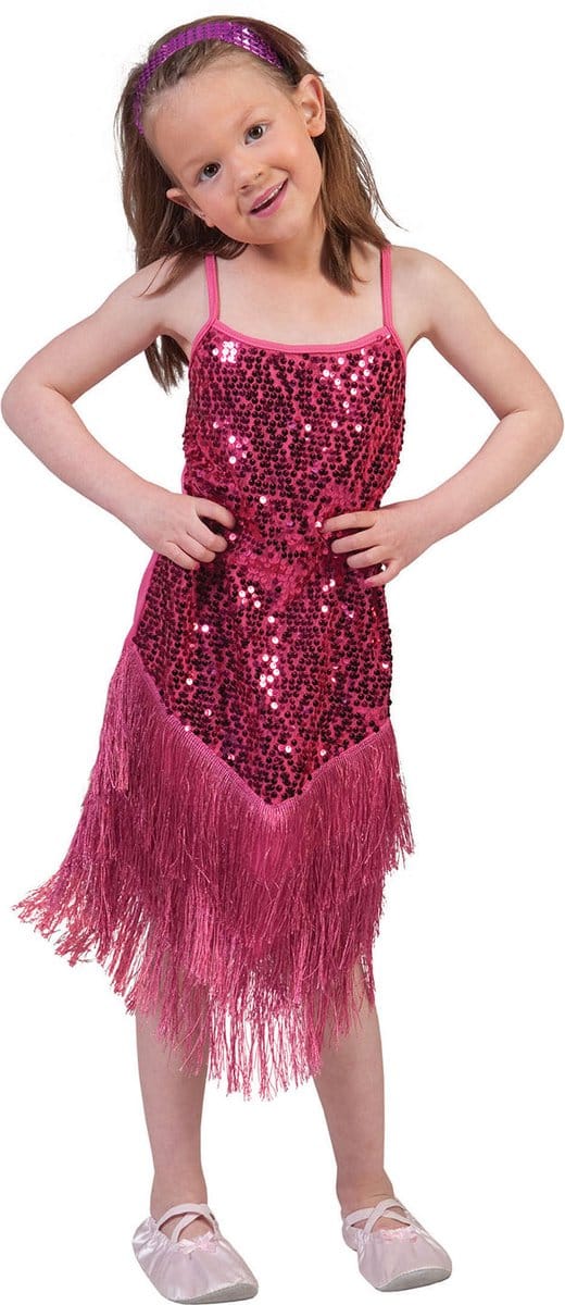 Roze glitterjurkjes voor meiden