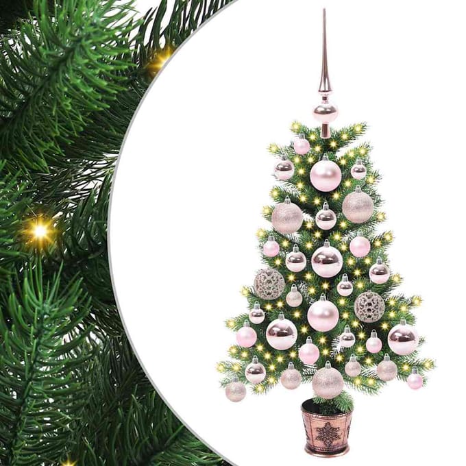 vidaXL - Kerstboom - met - 150 - LED - met - standaard - Groen - 65 - cm - PE