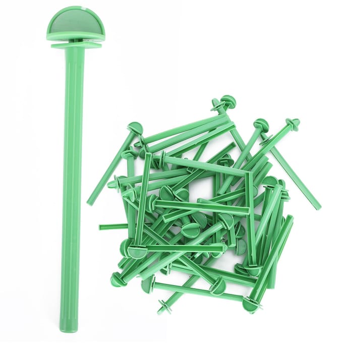 50 stuks Plastic Vogelkooi Staande Stok Papegaaien Parkiet Staande Stang Kooi Accessoire blue