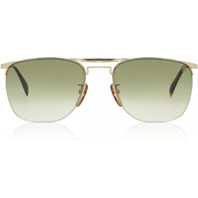 David Beckham Zonnebril 1001/s Cat.3 Vierkant Rvs Goud/bruin