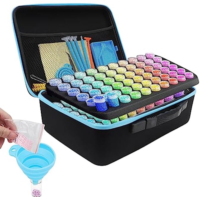 5D Accessoires voor Diamantschilderen - Draagbare Organizer met 120 Blikjes
