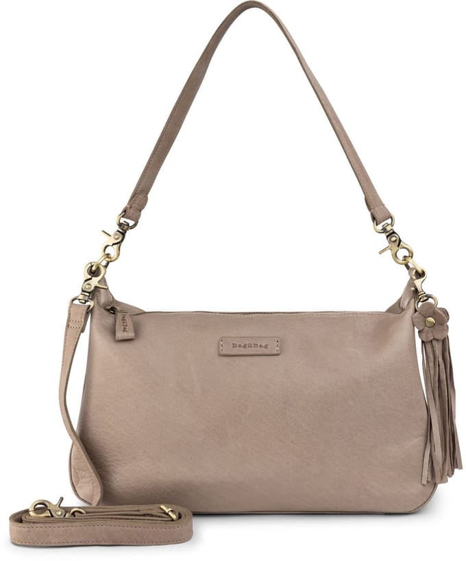 Bag2Bag Grote Stoere Schoudertas Siris Grijs/Taupe