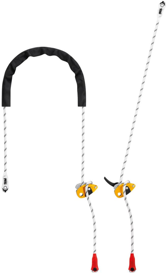 Petzl Grillon 2 m Wit/Geel – Verstelbare positioneringslijn