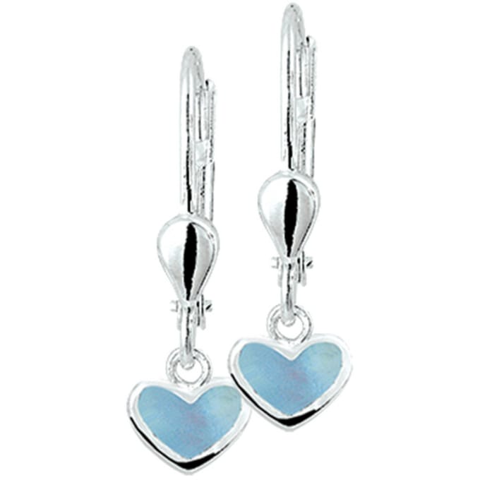 Zilveren Oorhangers hart brisur haak 1014266