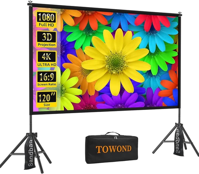 120 inch Projectiescherm met Standaard 16:9 HD Draagbaar