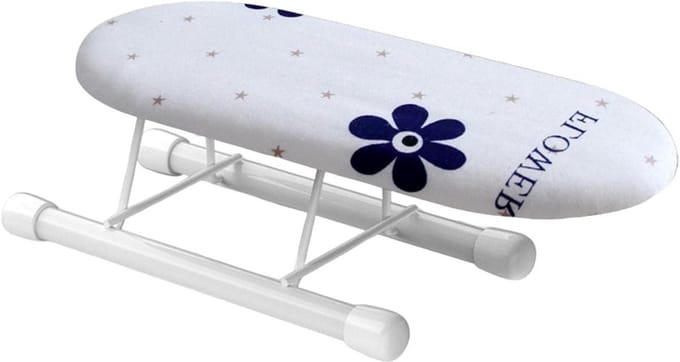 Mini Strijkplank - Strijkaccessoire Tafelblad - Snel Strijken - Opvouwbaar Ontwerp - 26 cm - Wit