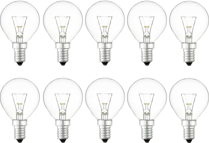 Gloeilamp | Kleine fitting E14 | Kogellamp | Helder | 45mm | 15W