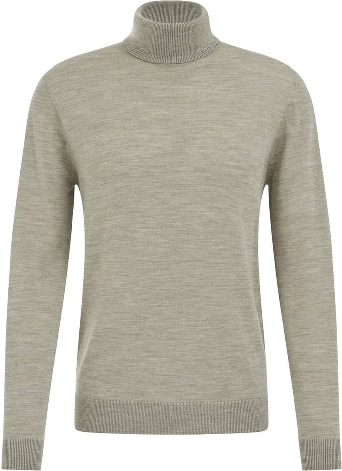 WE Fashion Heren Slim fit coltrui van merinowol