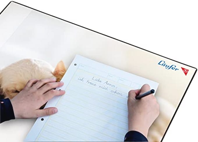 Antislip Bureauonderlegger voor Kinderen met Transparant Zijvak - 53 x 40 cm